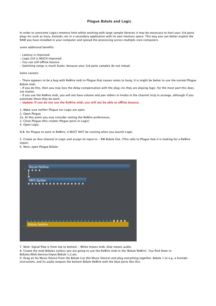 Plogue bidule tutorial