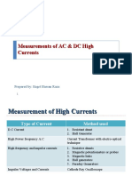 Measurement of High D.C., A.C. and Impulse Currents