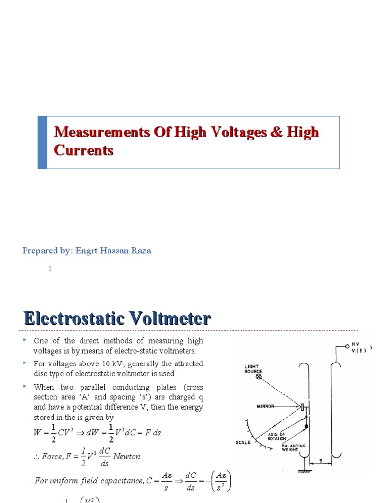High Voltage Measurement Techniques | PDF | Capacitor | Voltage