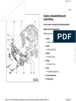 Engine, Disassembling and Assembling: Lock Carrier, Moving Into Service Position