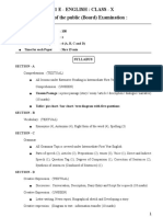 11 E - English: Class - X Details of The Public (Board) Examination