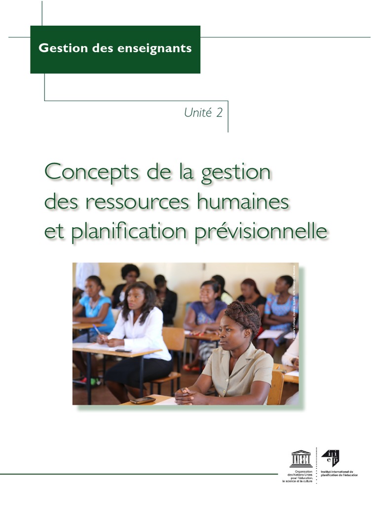 Concepts de La Gestion Des Ressources Humaines Et Planification ...