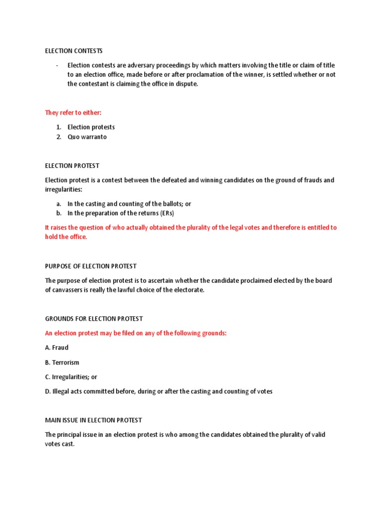 Election Law Report | PDF | Elections | Voting
