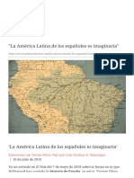 La América Latina de Los Españoles Es Imaginaria +