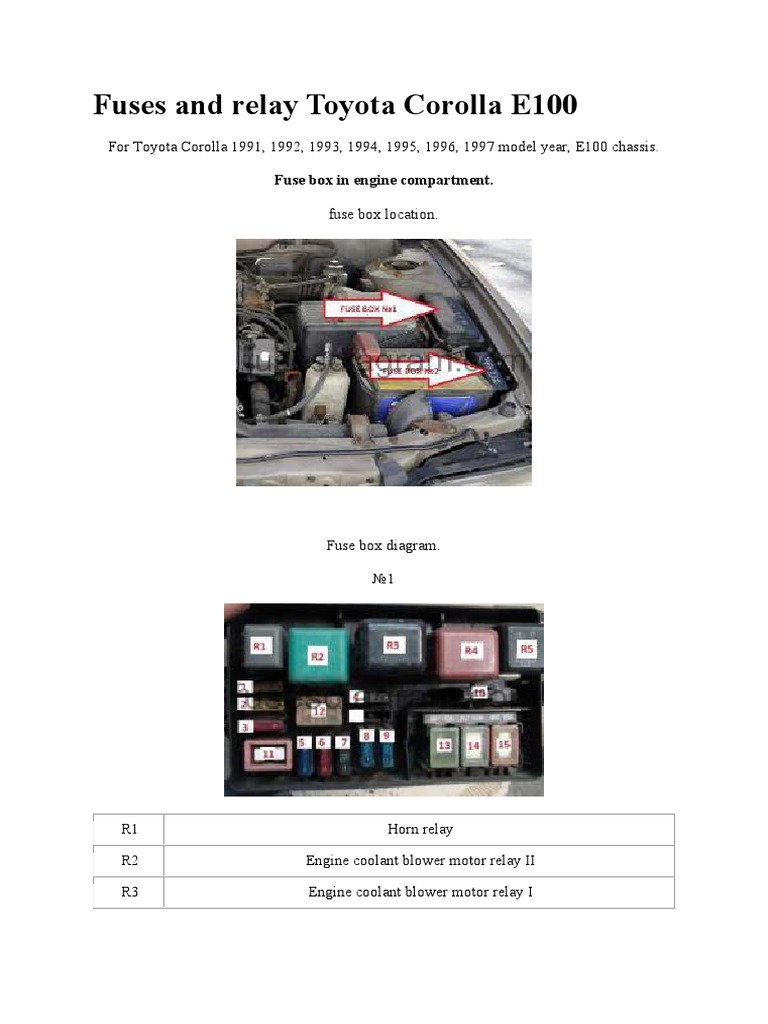 1999 toyota corolla cigarette lighter fuse How to Fix 12V on Toyota Corolla E100 Fuse Box