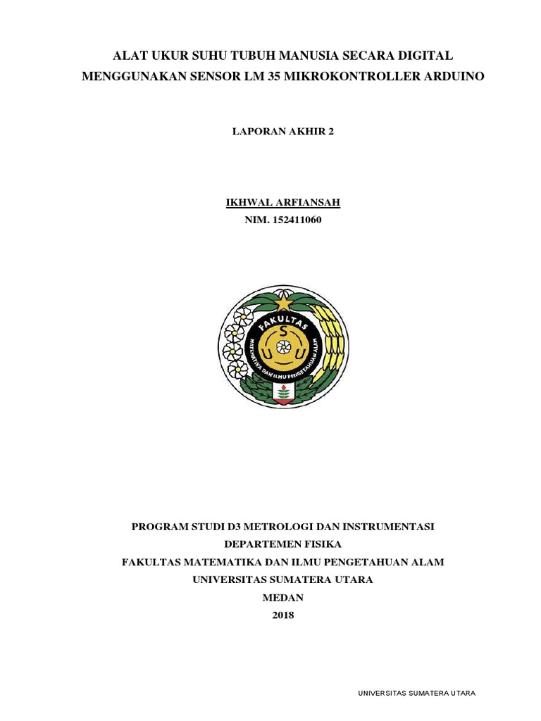 Alat ukur suhu tubuh manusia secara digital menggunakan sensor lm 35