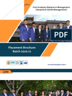 Placement Brochure Batch 2020-22: Post Graduate Diploma in Management (Hospital & Health Management)