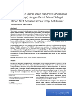 Pemanfaatan Ekstrak Daun Mangrove (Rhizophora Bahan Aktif Sediaan Farmasi Terapi Anti Kanker