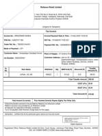 Reliance Retail tax invoice and receipt