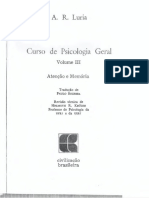 Curso de Psicologia Geral Vol - III - Atenção e Memória (Alexander Luria)