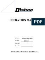 Shaper Machine BC6066 Manual