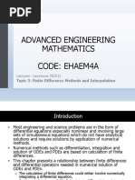 4.0 Finite Difference Methods and Interpolation