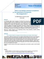 Asies+ Position Commune Européenne Sur Les Exportations D'armements. Des Changements