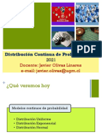 Clase Distribución Contínua Probabilidades