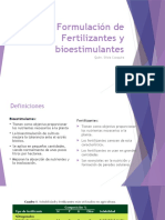 Formulación de Fertilizantes y Bioestimulantes