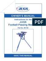 Owner'S Manual: Jugs Football-Passing Machine