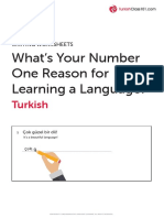 Reason For Learning Turkish