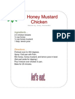 Recipe Honey Mustard Chicken