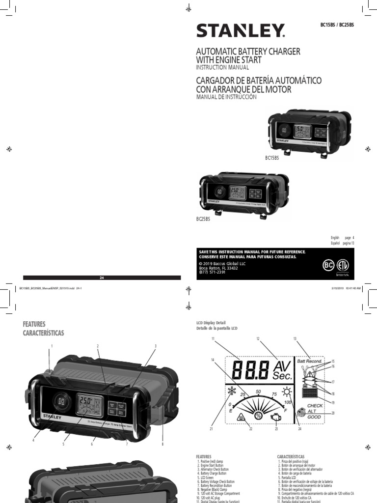 stanley 15 amp battery charger manual pdf