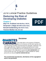 2018 Clinical Practice Guidelines: Reducing The Risk of Developing Diabetes