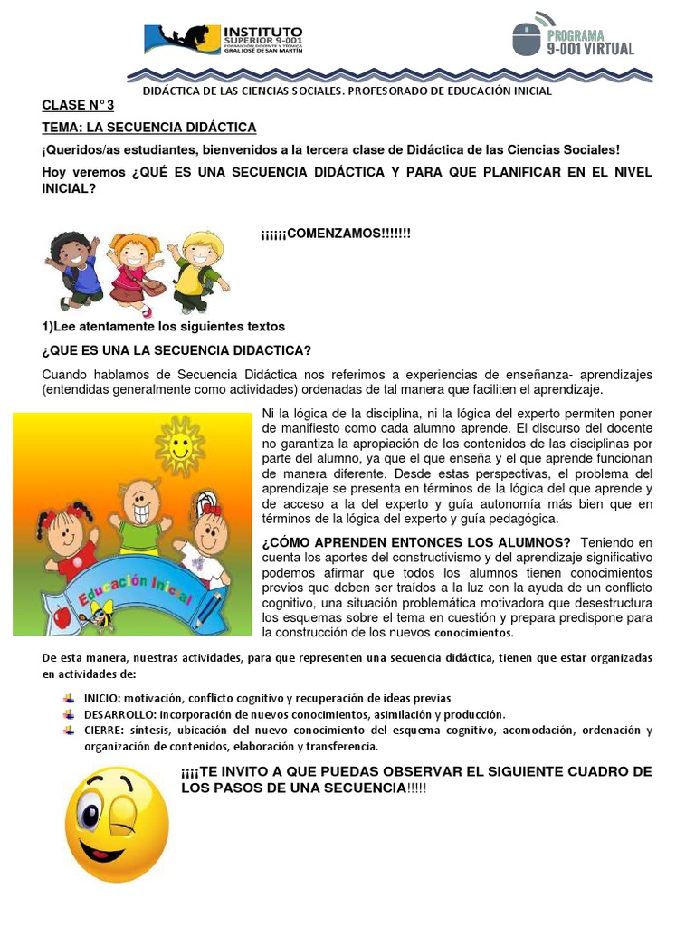 Clase 3 Inicial | PDF | Educación de la primera infancia | Aprendizaje