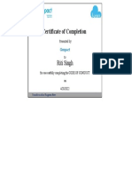 Genpact Trainig Certificate
