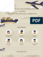 International Transportation of Goods in Vietnam and Legal Disputes