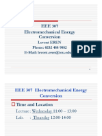 EEE 307 Electromechanical Energy Conversion: Levent EREN Phone: 0232 488 9882 E-Mail: Levent - Eren@ieu - Edu.tr
