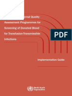 Establishing External Quality Assessment Programmes For Screening of Donated Blood For Transfusion-Transmissible Infections