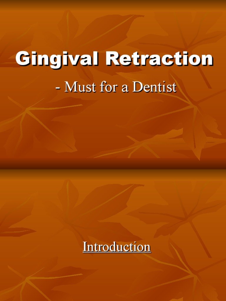 Gingival Retraction PDF Medical Specialties