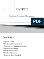 Unit-Iii: Deadlocks & Memory Management