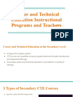Career and Technical Education Instructional Programs and Teachers Chapter 9