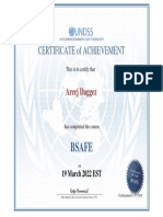 Certificate of Achievement: Bsafe