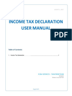 Income Tax Declaration User Manual: Fc&A Services - Taxation Team