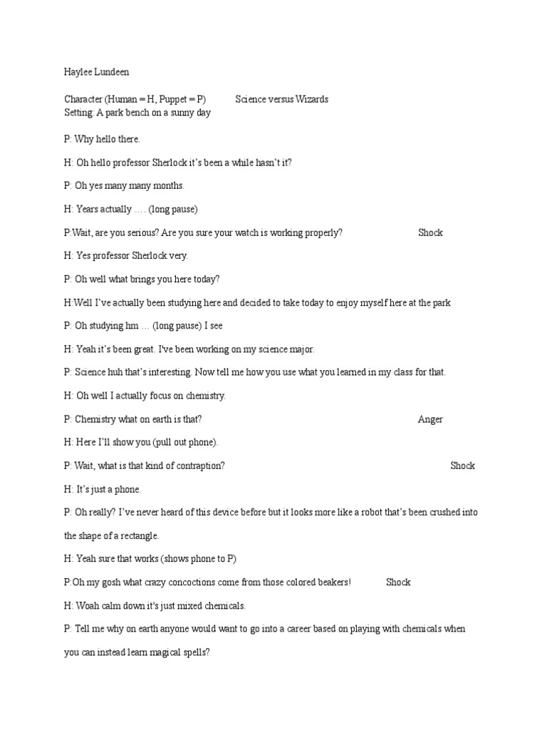 Puppet Dialogue | PDF