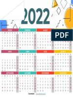 Calendario 2022 para Imprimir Chile