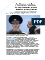 +09-05-2022 - O Globo - Putin Faz Discurso Cauteloso, Reforça Narrativa de Heroísmo Nacional, Mas Indica Que Poderá Buscar Objetivos Mais Modestos