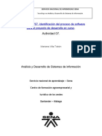 Evidencian7 Identificación Del Proceso de Software para El Proyecto de Desarrollo en Curso