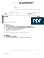 Cambridge IGCSE: PHYSICS 0625/42