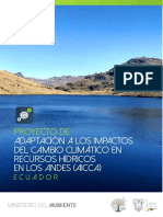 Adaptación A Los Impactos Del Cambio Climático en Recursos Hídricos de Los Andes