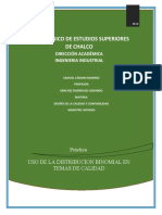 Uso de La Distribucion Binomial en Temas de Calidad