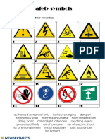 Safety Symbols: Match The Signs With Their Meaning