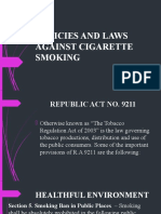 Laws and policies against cigarette smoking