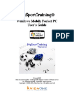 Mysporttraining®: Windows Mobile Pocket PC User'S Guide