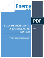 Plan de Respuesta a Emergencias Nivel 2, Gasoducto Tgnh 1 (Avance 21 Octubre 2019)