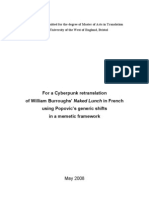 Download For a Cyberpunk retranslation of William Burroughs Naked Lunch in French using Popovics generic shifts in a memetic framework by gregory_dziedzic SN57486310 doc pdf