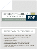 Different Traditions of Counselling I
