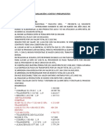 Pauta Evaluación 1 Costos y Presupuestos 2022