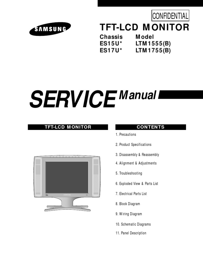 SAMSUNG LCD Service Manual Internal] _ ES15U | Electrostatic Discharge |  Electrical Connector