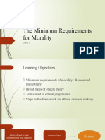 The Minimum Requirements For Morality: Group 3